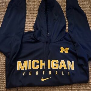 Nike Michigan Wolverines Football Hoodie Navy Blue Size Small